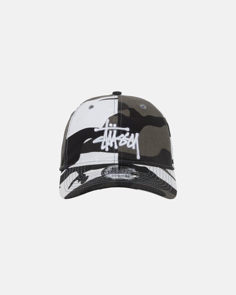 Camo Stüssy New Era 9Twenty Basic Strapback Cap | UAE RPJ879342