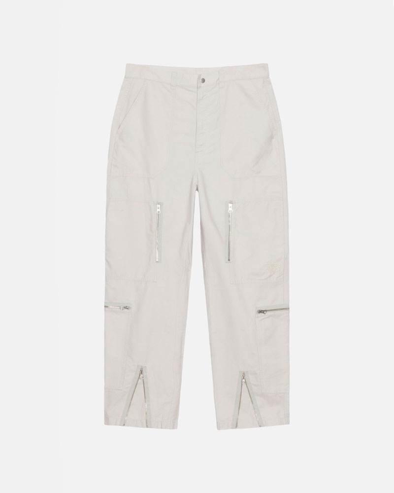 Cream Stüssy Nyco Flight Pants | UAE BKW935061