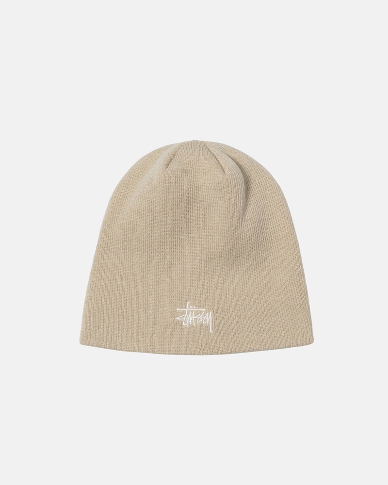 Cream Stüssy Skullcap Basic Beanie | UAE EXR724961