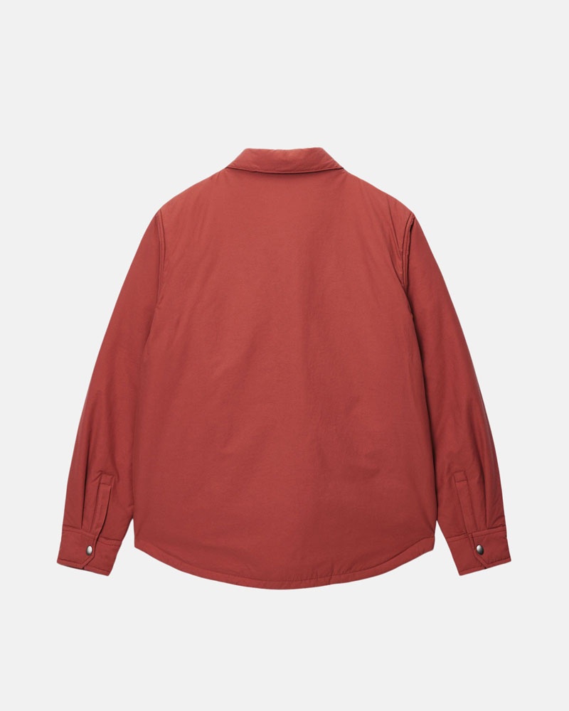 Dark Red Stüssy Padded Tech Over Shirts | UAE BCU408529