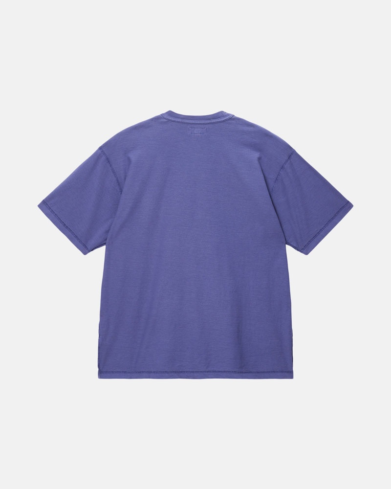 Deep Blue Stüssy Lazy T-Shirt | UAE PWL872351