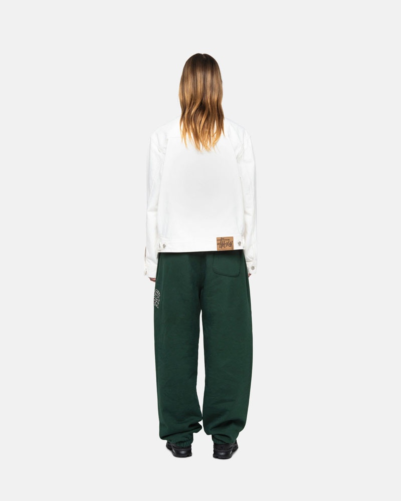 Deep Green Stüssy Sport Sweatpants | UAE TMJ024378