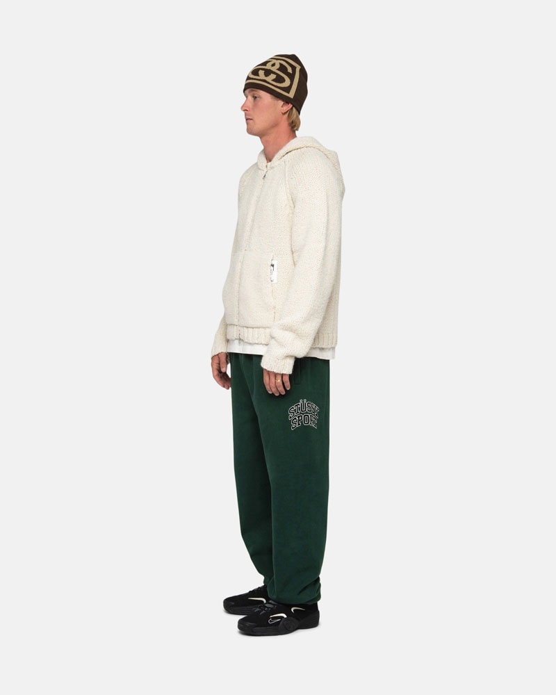 Deep Green Stüssy Sport Sweatpants | UAE TMJ024378