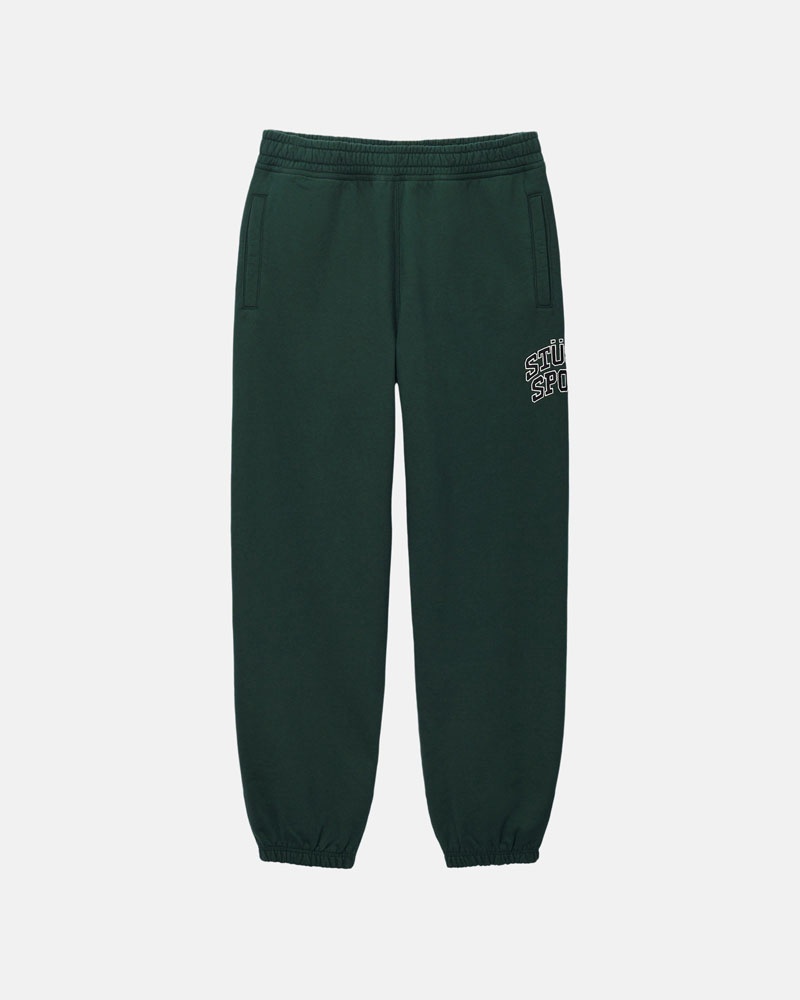 Deep Green Stüssy Sport Sweatpants | UAE TMJ024378