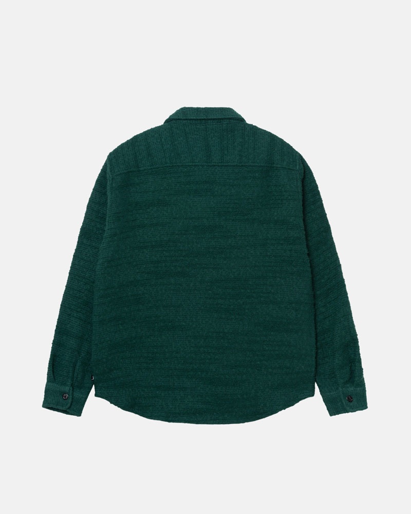 Green Stüssy Boucle Wool Cpo Shirts | UAE BUY902657