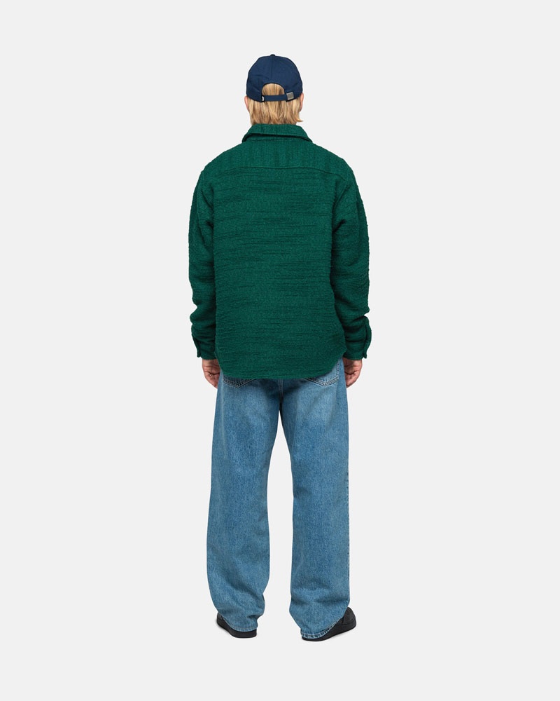 Green Stüssy Boucle Wool Cpo Shirts | UAE BUY902657