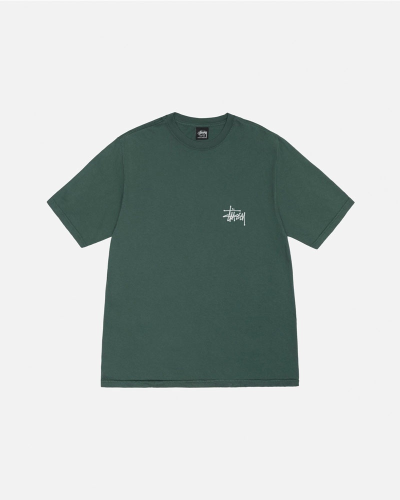 Green Stüssy Built Tough Pigment Dyed T-Shirt | UAE UKM847529