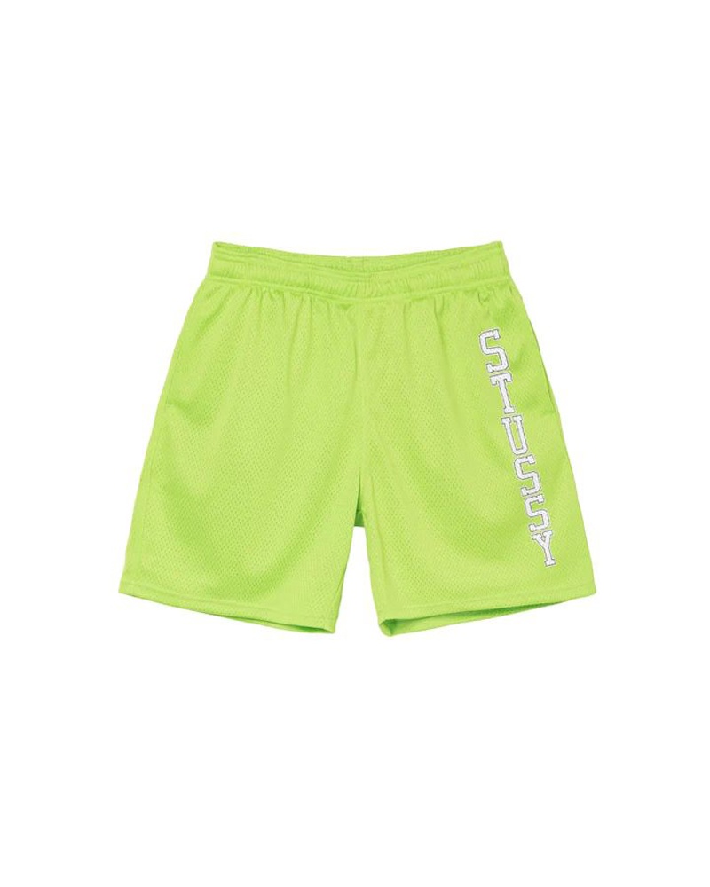 Green Stüssy Collegiate Mesh Shorts | UAE YVA542706