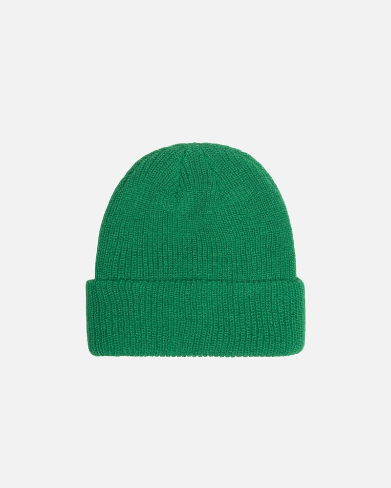 Green Stüssy Cuff Basic Beanie | UAE UVF879463