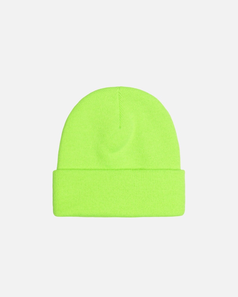 Green Stüssy Cuff Stock Beanie | UAE IRD163487