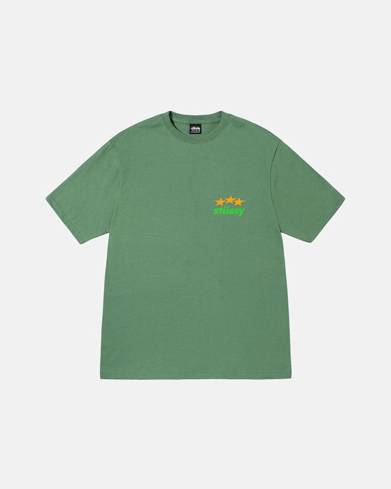 Green Stüssy Designs Usa T-Shirt | UAE OJM582349