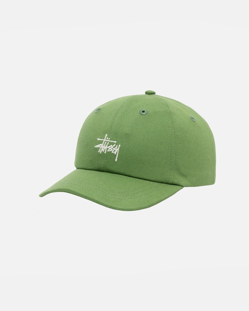 Green Stüssy Low Pro Basic Stock Strapback Cap | UAE HVM517849