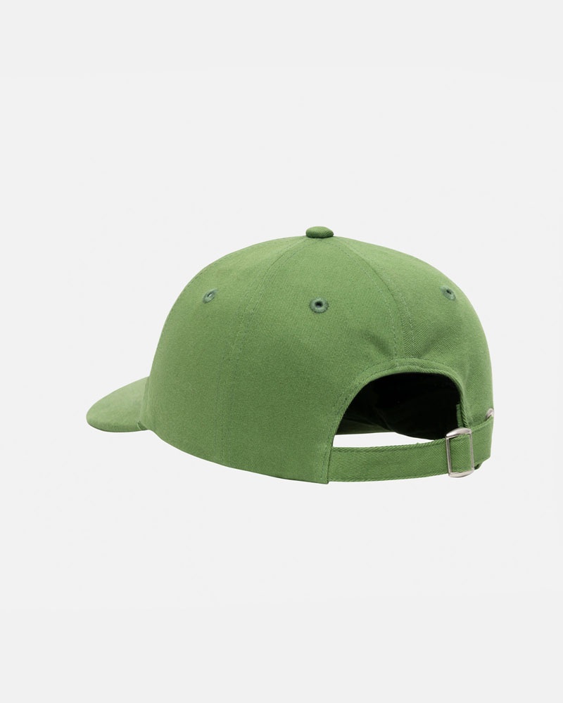 Green Stüssy Low Pro Basic Stock Strapback Cap | UAE HVM517849