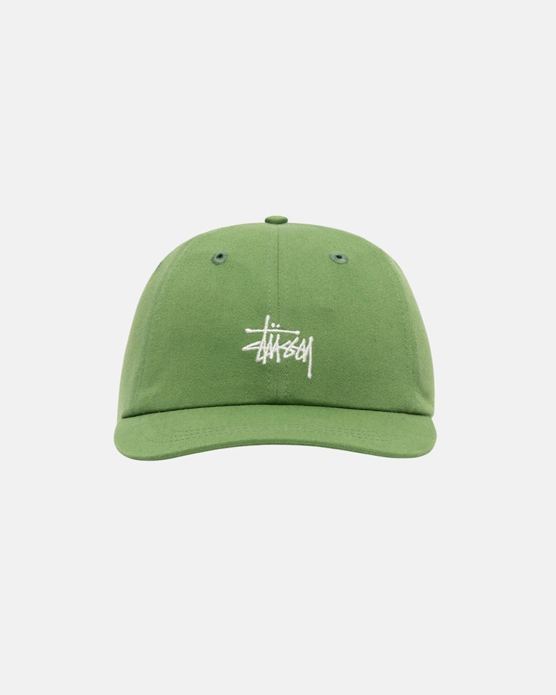 Green Stüssy Low Pro Basic Stock Strapback Cap | UAE HVM517849