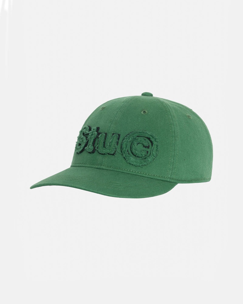 Green Stüssy Low Pro Copyright Applique Strapback Cap | UAE DKM721564