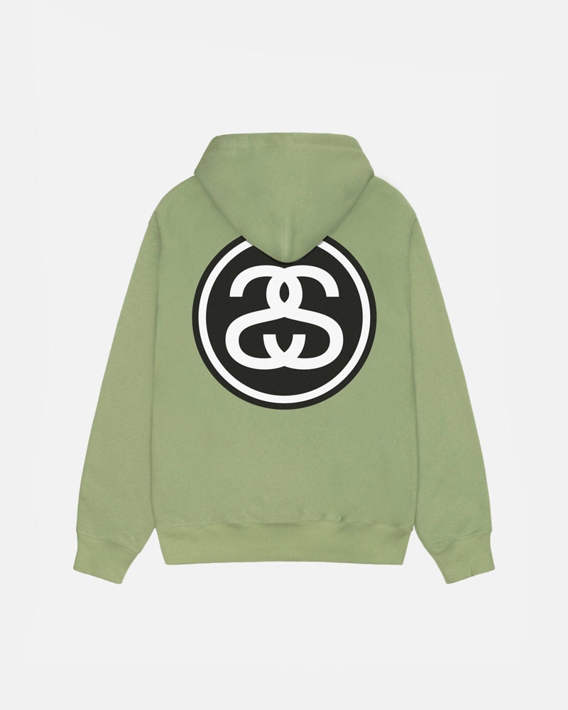 Green Stüssy SS-Link Hoodie | UAE AJV072831