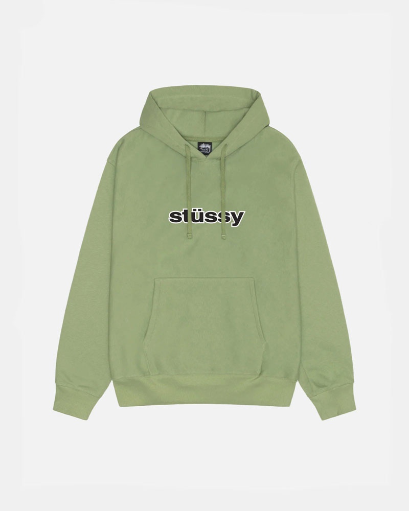 Green Stüssy SS-Link Moss Hoodie | UAE YOK943108