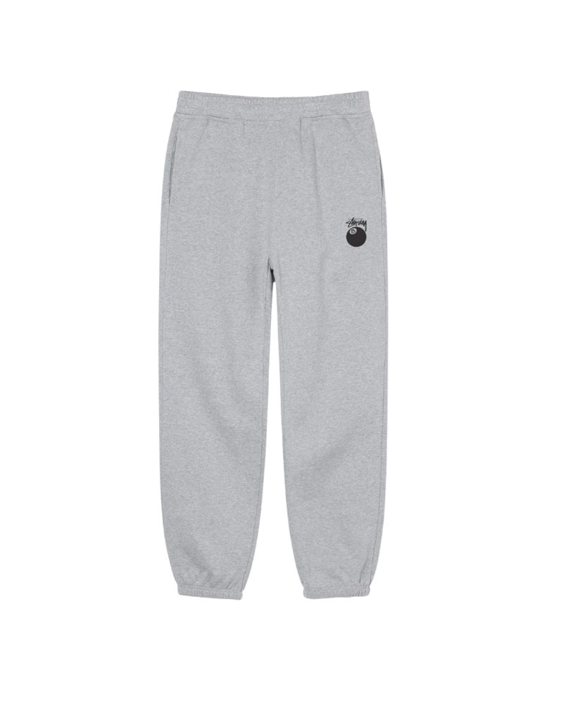 Grey Stüssy 8 Ball Logo Sweatpants | UAE LND601392