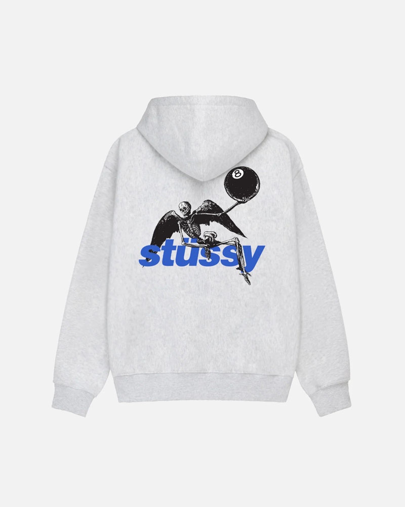 Grey Stüssy Apocalypse Zip Hoodie | UAE ACH437612