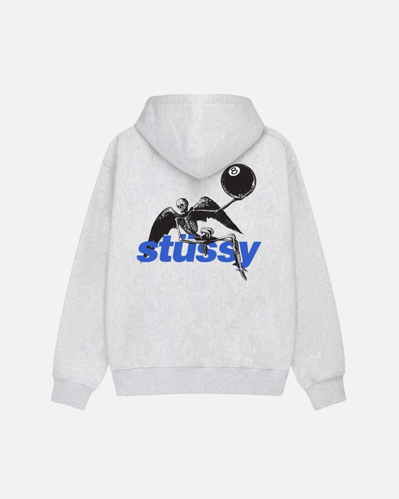 Grey Stüssy Apocalypse Zip Hoodie | UAE PEH174289