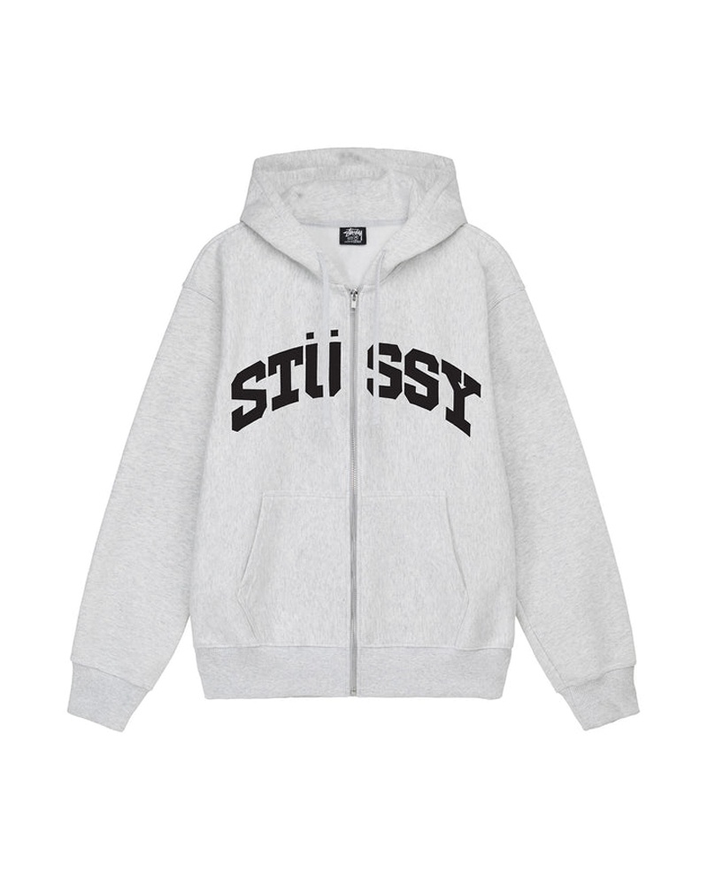 Grey Stüssy Block Sport Zip Hoodie | UAE CQW967548