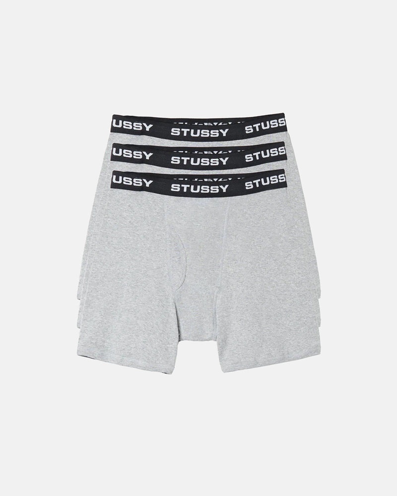 Grey Stüssy Boxer Briefs Shorts | UAE CLV460179