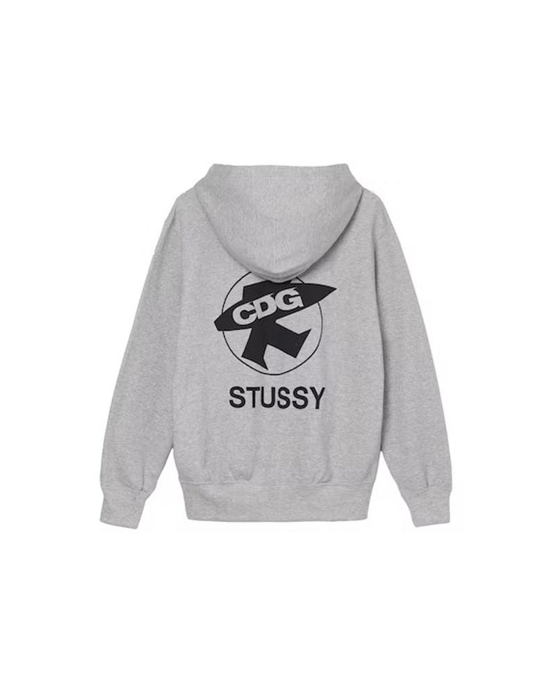 Grey Stüssy CDG X Hoodie | UAE FNG152374