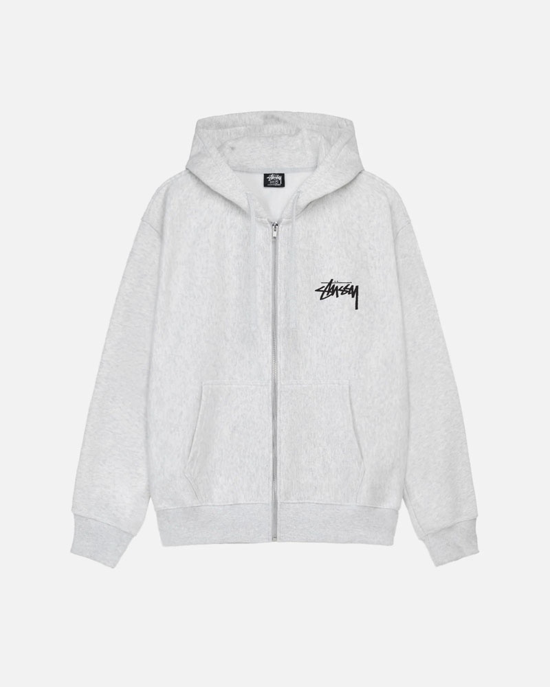 Grey Stüssy Classic Dot Zip Hoodie | UAE QOI935840