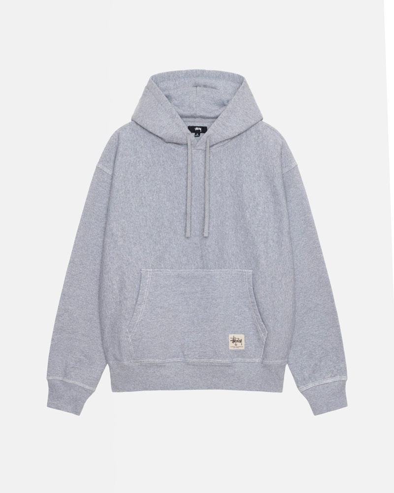 Grey Stüssy Contrast Stitch Label Hoodie | UAE GJU154362