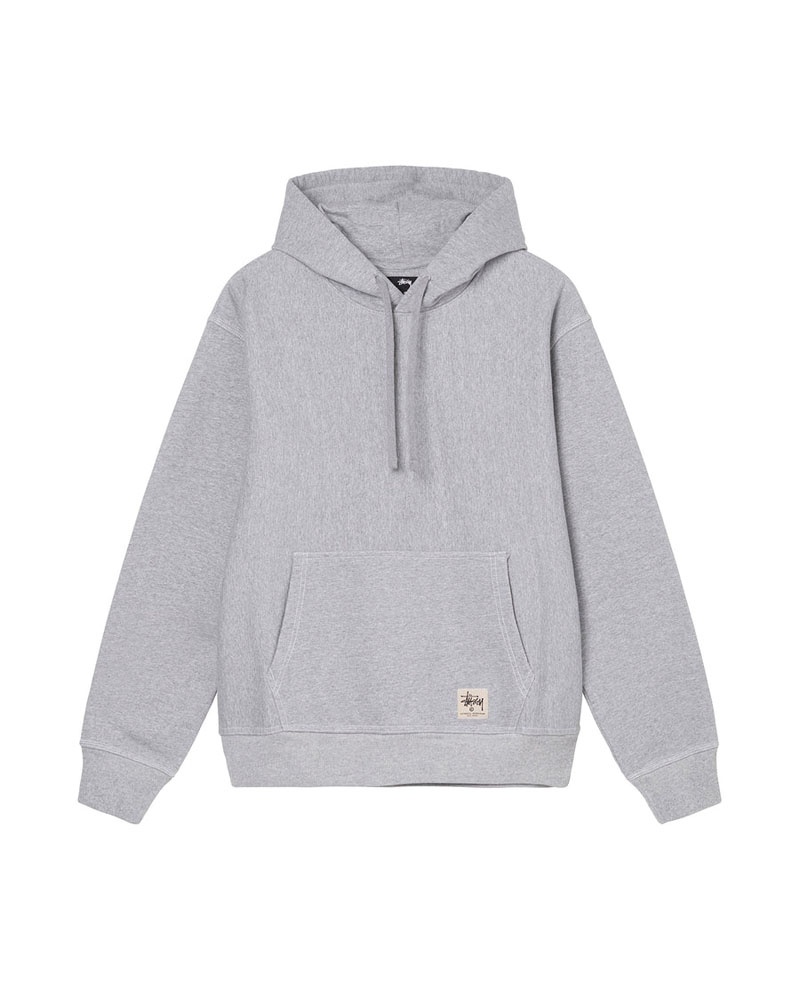 Grey Stüssy Contrast Stitch Label Hoodie | UAE ORI421578