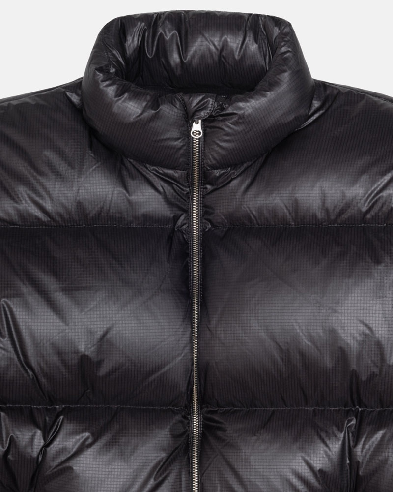 Grey Stüssy Down Puffer Parachute Ripstop Jacket | UAE PFI206415