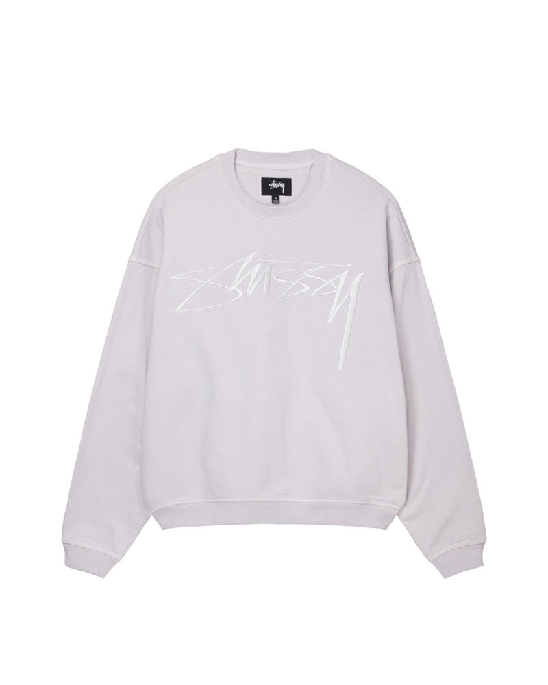 Grey Stüssy Relaxed Smoothstock Crew Sweatshirt | UAE CLK637918