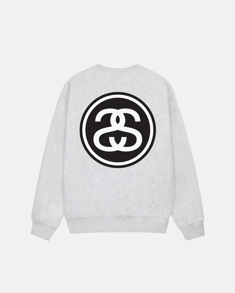 Grey Stüssy SS-Link Crew Sweatshirt | UAE ZNX510498