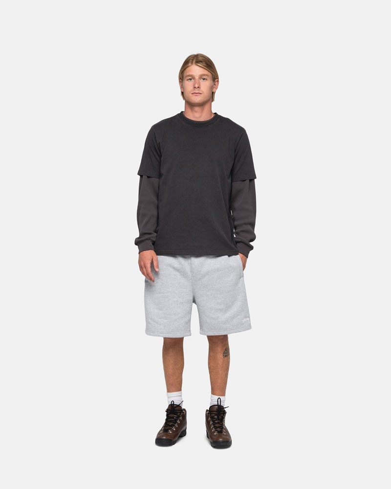 Grey Stüssy Stock Logo Sweat Shorts | UAE XLK452639