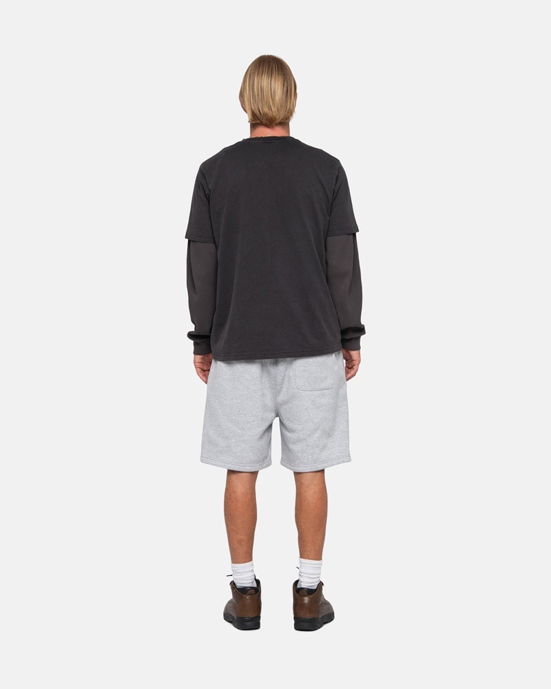 Grey Stüssy Stock Logo Sweat Shorts | UAE XLK452639