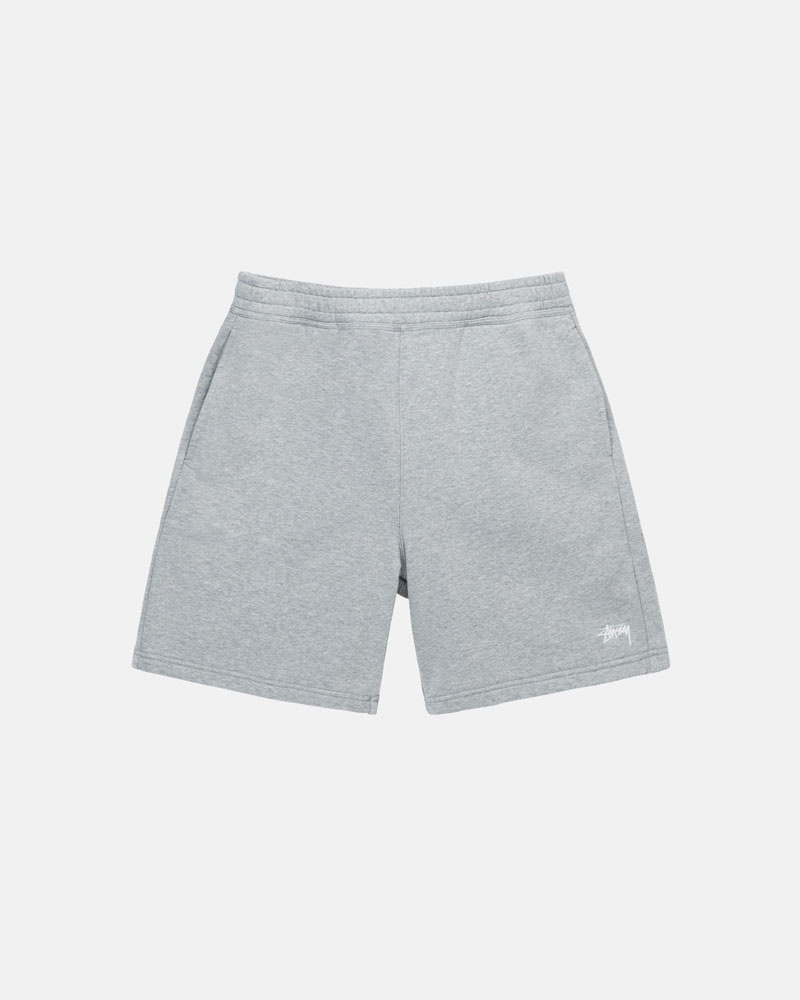 Grey Stüssy Stock Logo Sweat Shorts | UAE XLK452639