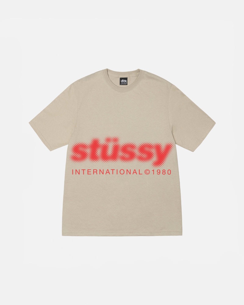 Khaki Stüssy Blur T-Shirt | UAE YTC124370