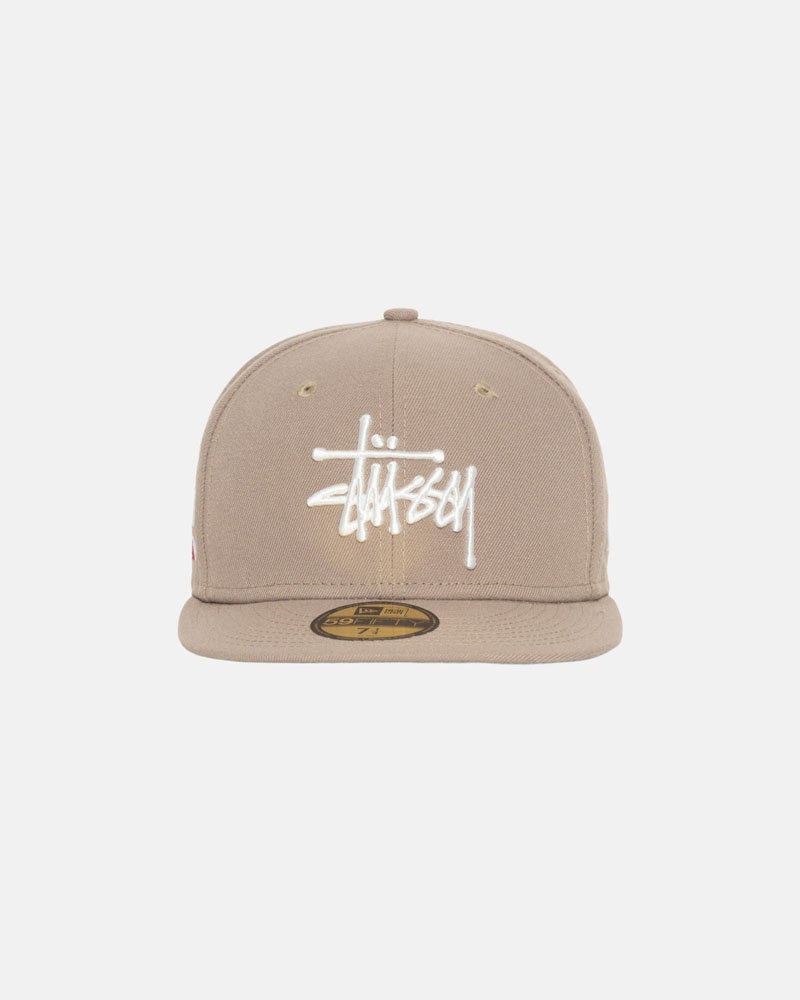 Khaki Stüssy New Era 59Fifty Authentic Cap | UAE MBP901743