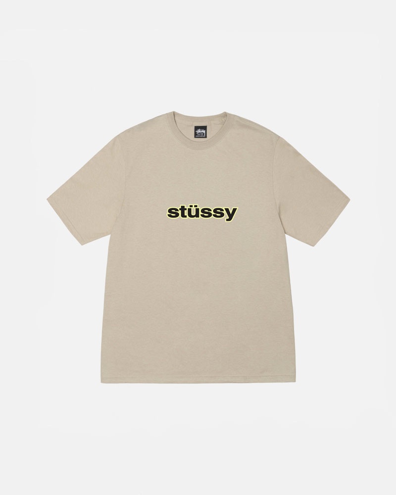 Khaki Stüssy SS-Link T-Shirt | UAE EYJ937214