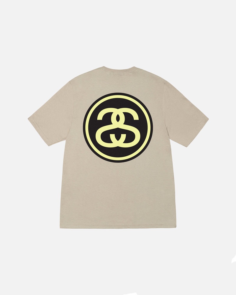 Khaki Stüssy SS-Link T-Shirt | UAE EYJ937214