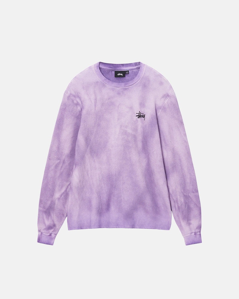 Lavender Stüssy Basic Stock LS Thermal Sweater | UAE BHI167503