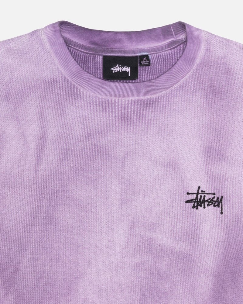 Lavender Stüssy Basic Stock LS Thermal Sweater | UAE BHI167503