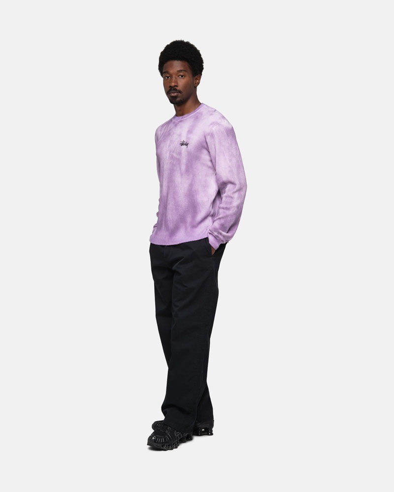 Lavender Stüssy Basic Stock LS Thermal Sweater | UAE BHI167503