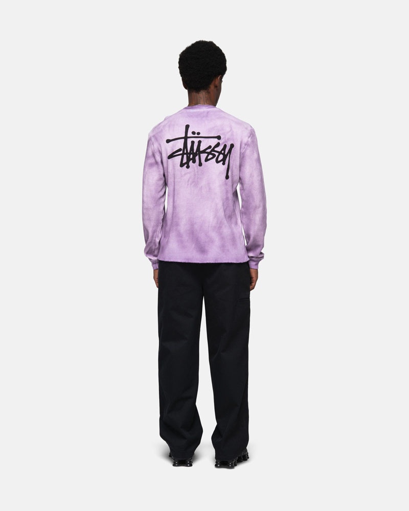 Lavender Stüssy Basic Stock LS Thermal Sweater | UAE BHI167503