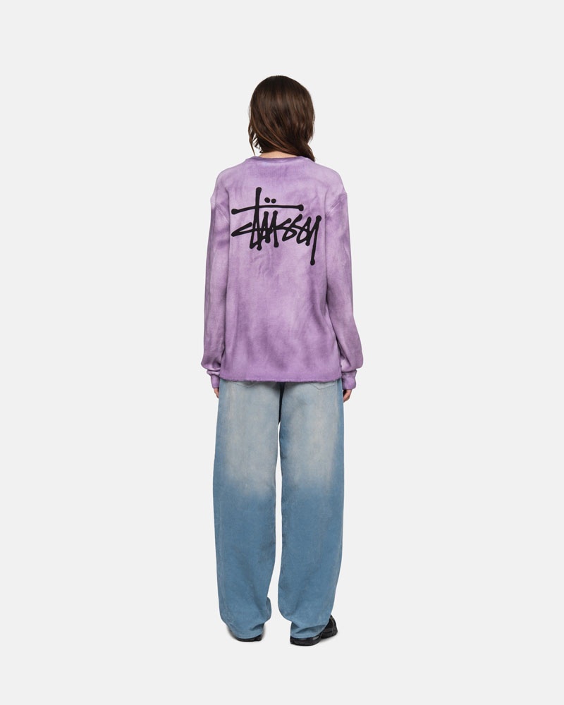 Lavender Stüssy Basic Stock LS Thermal Sweater | UAE BHI167503