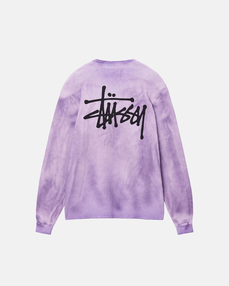 Lavender Stüssy Basic Stock LS Thermal Sweater | UAE BHI167503