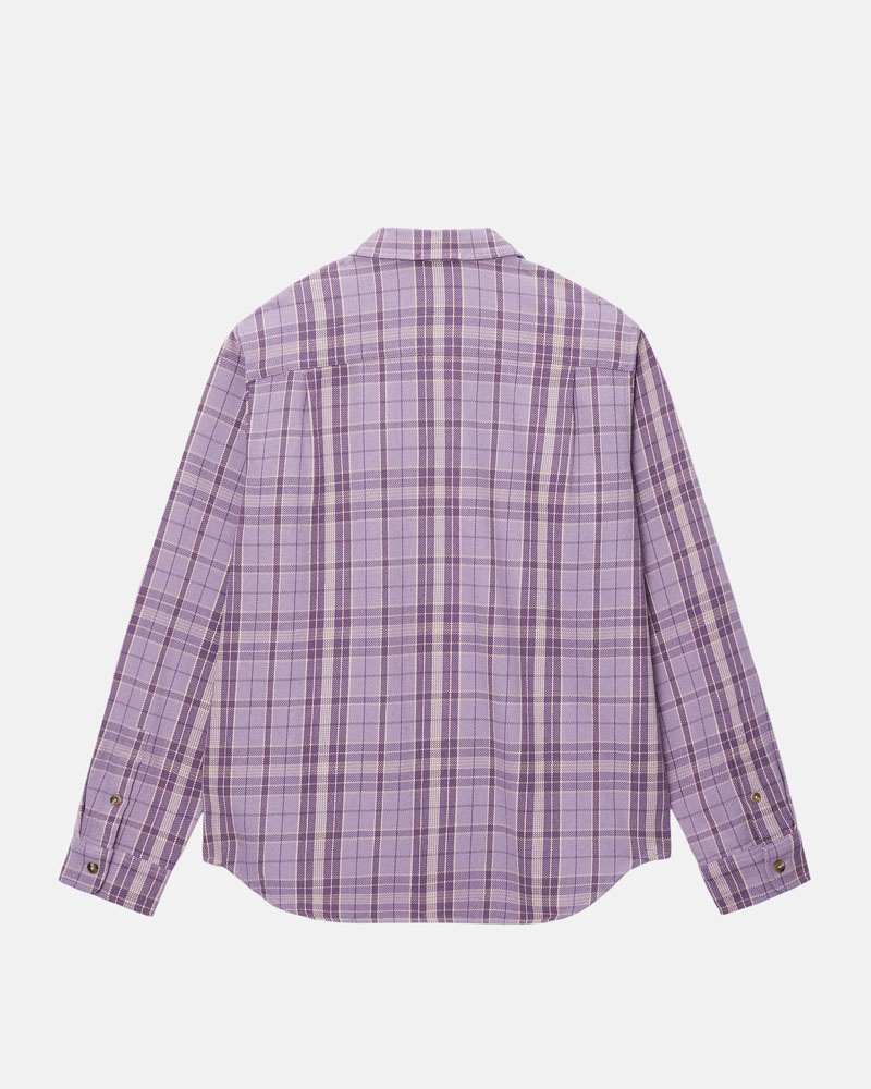 Lavender Stüssy Stones Plaid Shirts | UAE XZS813976