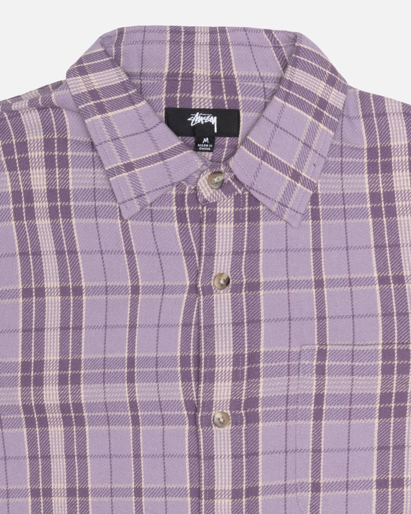 Lavender Stüssy Stones Plaid Shirts | UAE XZS813976