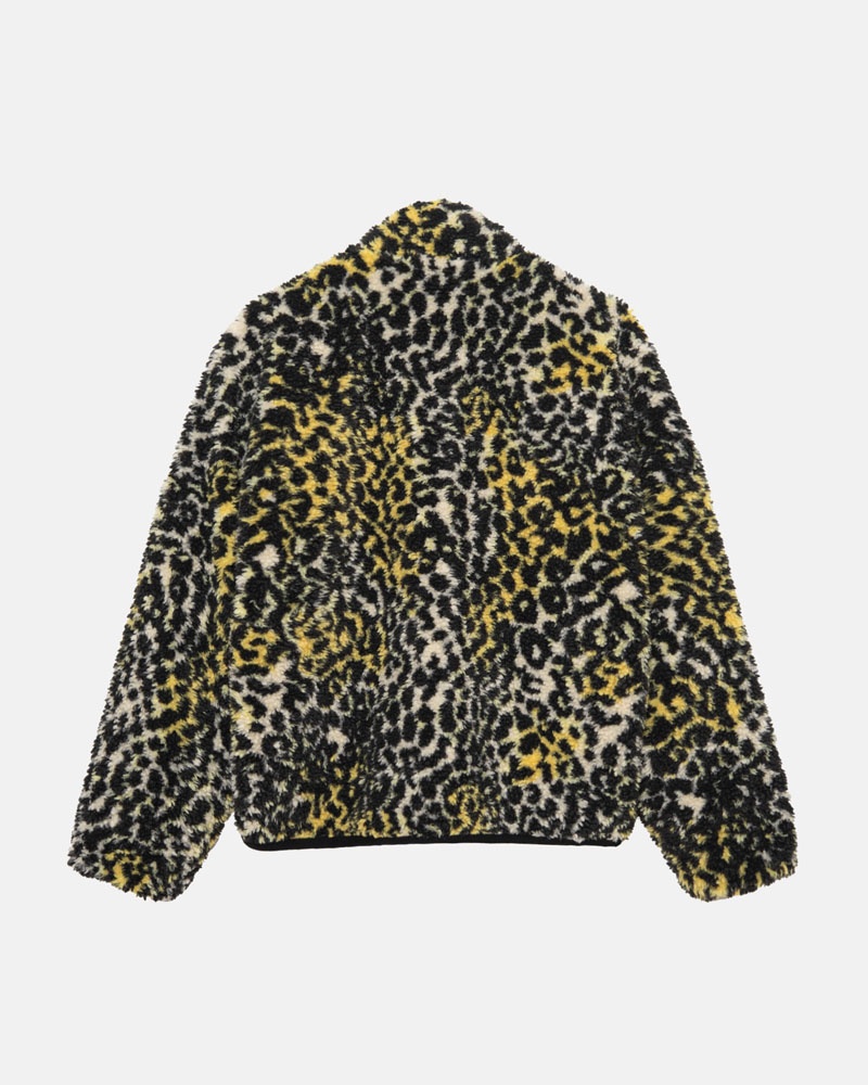 Leopard Stüssy Sherpa Reversible Jacket | UAE RHB850431