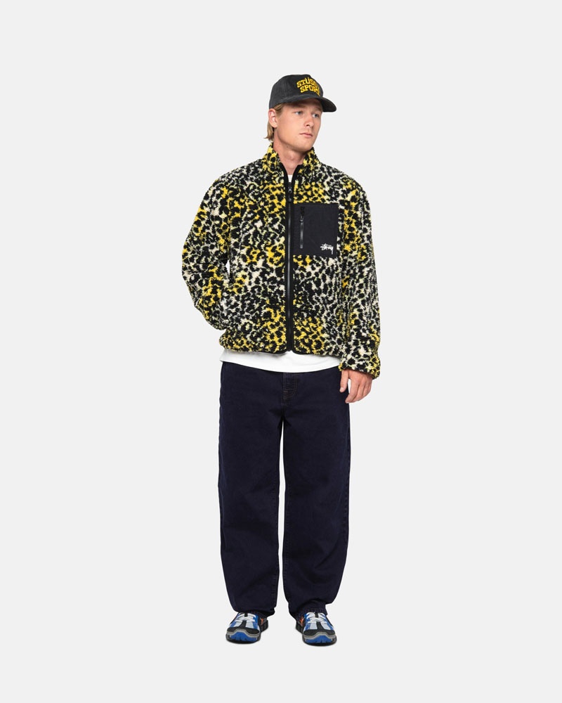 Leopard Stüssy Sherpa Reversible Jacket | UAE RHB850431